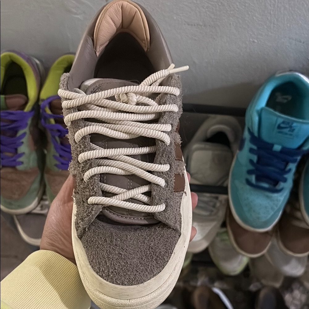 Brown and Cream Sneakers